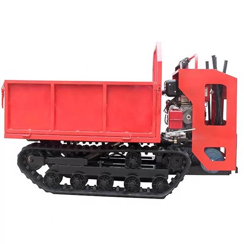 Cami&oacute;n volquete de alto &aacute;ngulo, veh&iacute;culo de transporte, minivolquete hidr&aacute;ulico con orugas