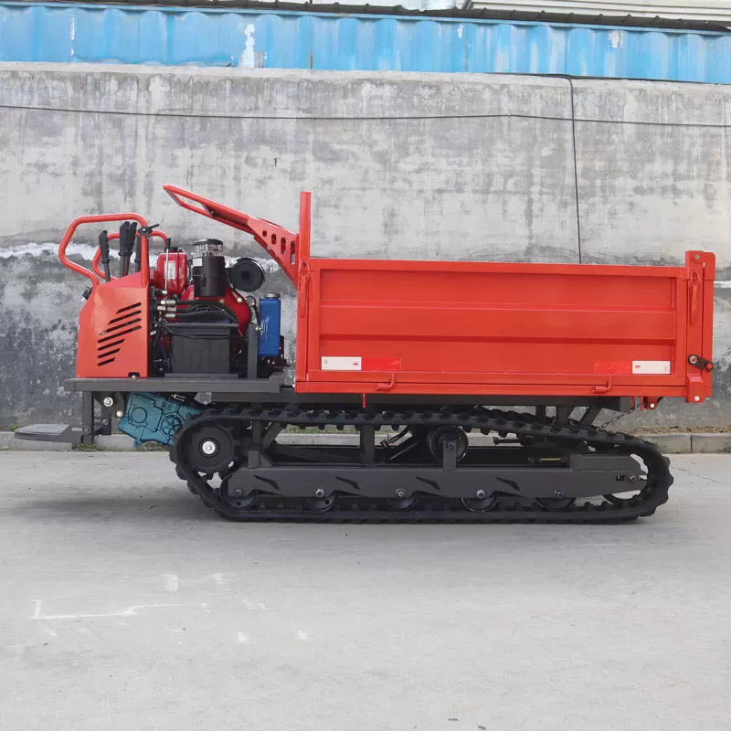 Hot-selling tracked dump truck, mining hydraulic diesel dump truck, 1.2-ton tracked all-terrain dump truck for orchards.