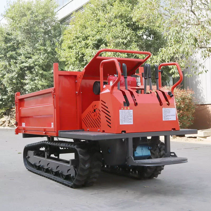 Hot-selling tracked dump truck, mining hydraulic diesel dump truck, 1.2-ton tracked all-terrain dump truck for orchards.