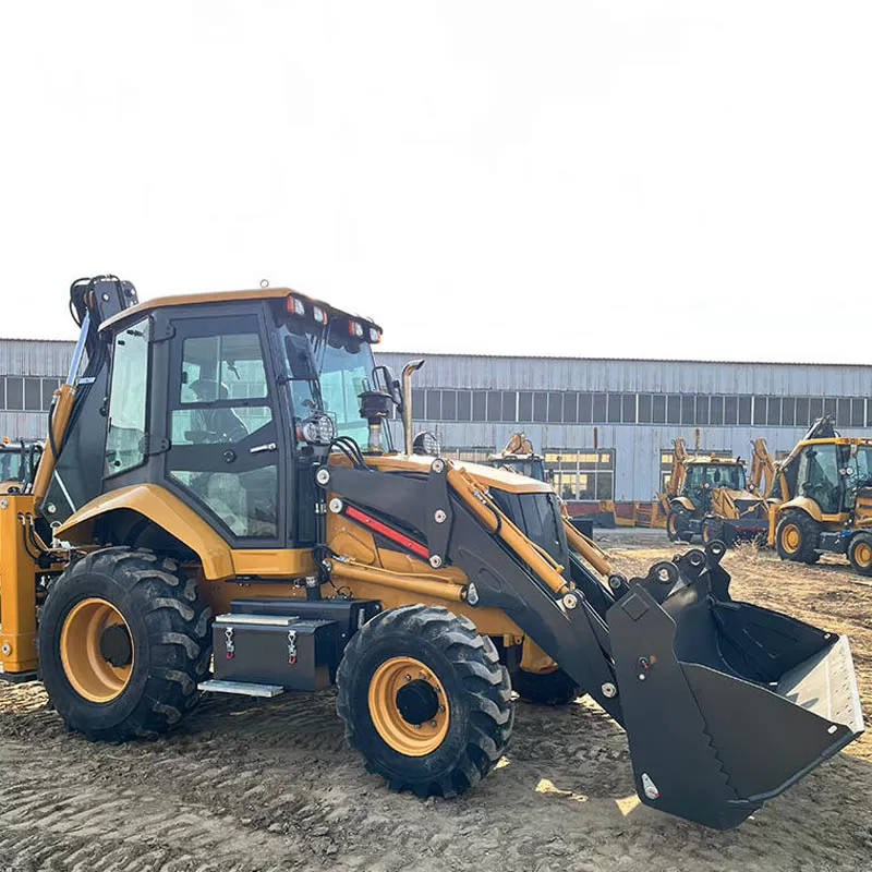 Retroexcavadora 4x4 con cabina de aire acondicionado y luces LED: Una retroexcavadora fiable