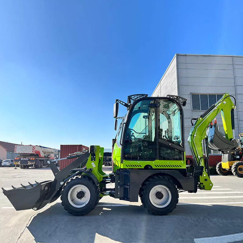 Mini backhoe loader, with heavy-duty 4x4 backhoe loader for construction use.