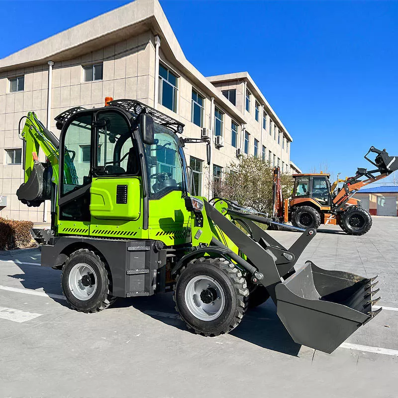 Mini backhoe loader, with heavy-duty 4x4 backhoe loader for construction use.