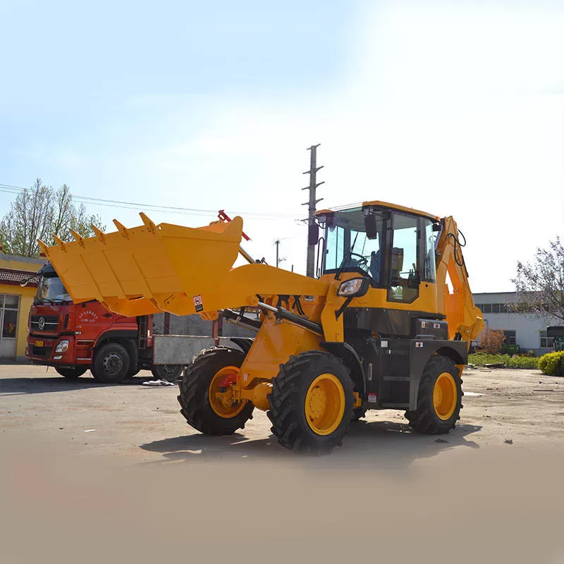 High-quality heavy-duty diesel backhoe loader, 4x4 backhoe loader.