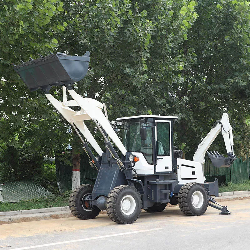جرار صغير الحجم 4x4 مزود بحفار خلفي، متوافق مع معايير Euro V EPA الصينية، مع رافعة أمامية وحفار خلفي، حفارة خلفية مستعملة