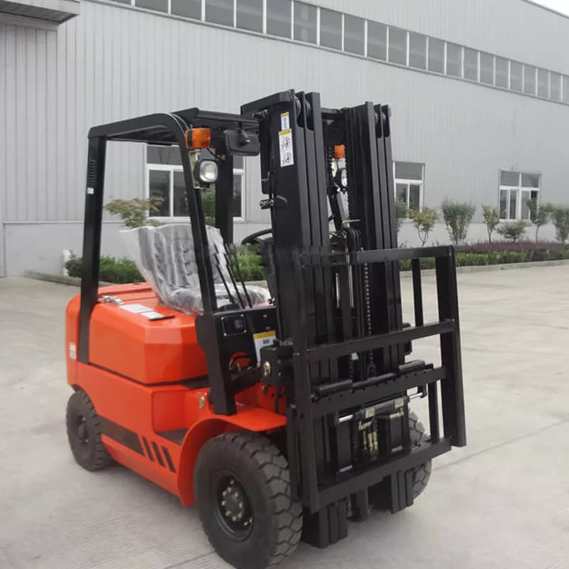 Mini Warehouse Forklift, 1-ton and 1.5-ton diesel forklifts available, with optional mast heights.