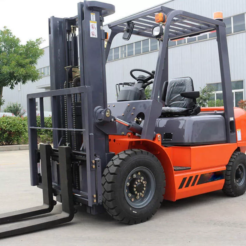 Mini Warehouse Forklift, 1-ton and 1.5-ton diesel forklifts available, with optional mast heights.