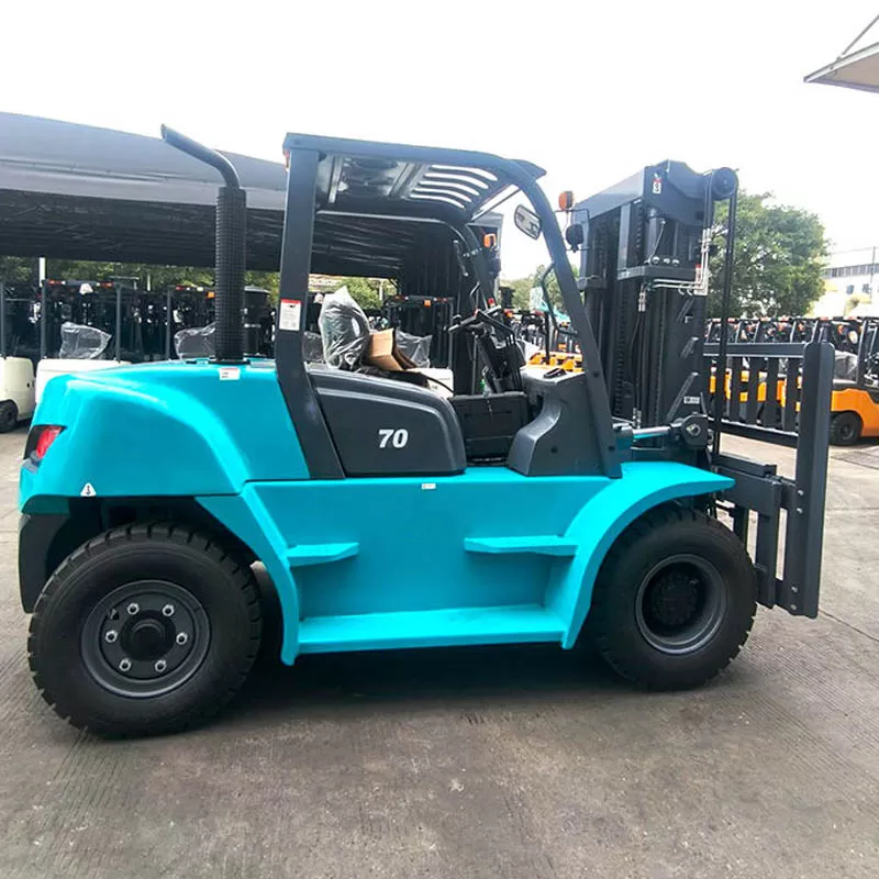 Carretilla elevadora di&eacute;sel de servicio mediano de 7 toneladas, carretilla elevadora de combustible de 7000 kg, varios accesorios opcionales