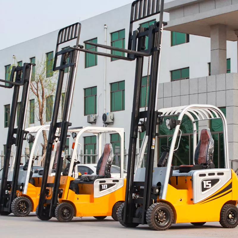 رافعة شوكية كهربائية تعمل ببطارية 48 فولت، رافعة شوكية كهربائية بوزن موازن سعة 1 طن/1.5 طن، ذات 4 عجلات