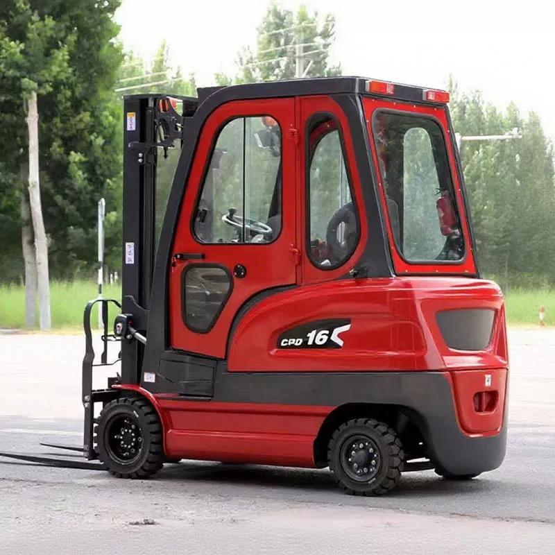 1.6-ton adjustable fork width electric stacker - essential for warehouse logistics.