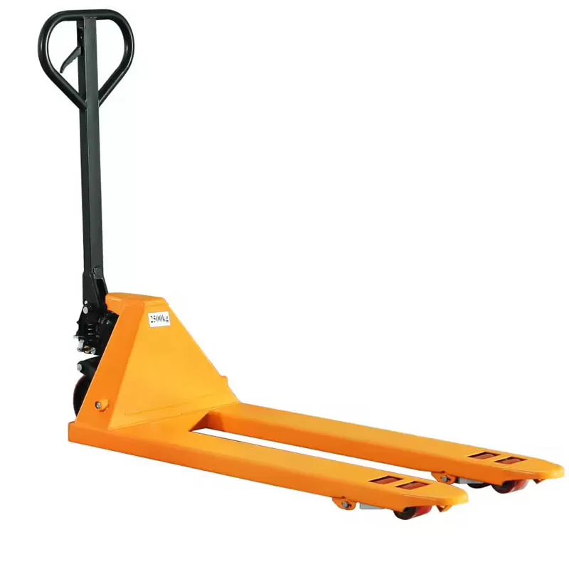 Carretilla hidr&aacute;ulica manual de China con ruedas de nailon de 1,5 a 2,5 a 2500 kg, transpaleta elevadora