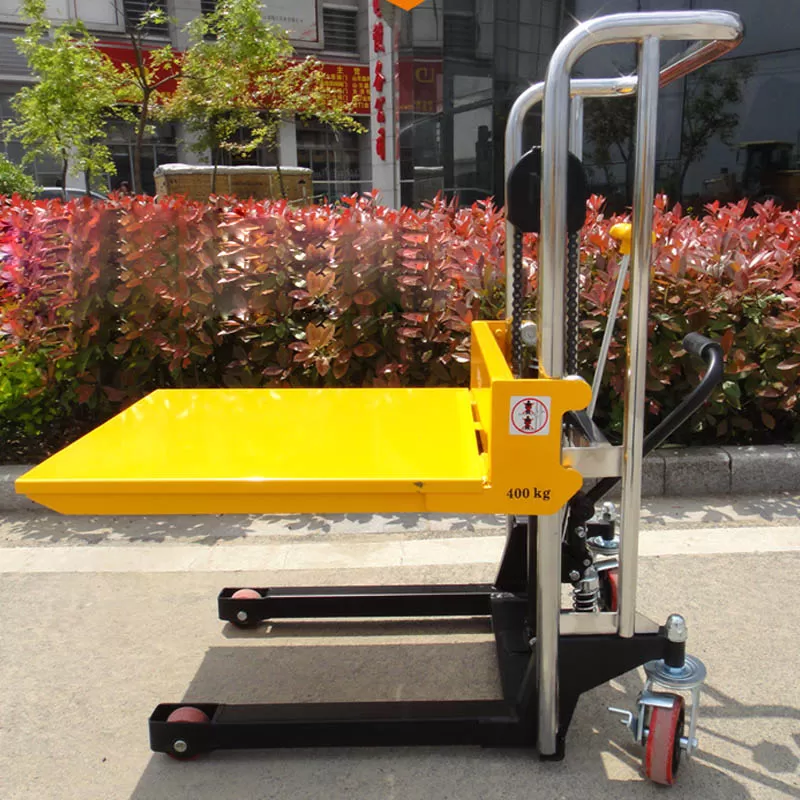 رافعة شوكية هيدروليكية يدوية صغيرة، رافعة عربات الأمتعة، رافعة منصات هيدروليكية، رافعة شوكية صغيرة للتكديس
