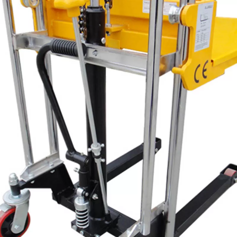 رافعة شوكية هيدروليكية يدوية صغيرة، رافعة عربات الأمتعة، رافعة منصات هيدروليكية، رافعة شوكية صغيرة للتكديس