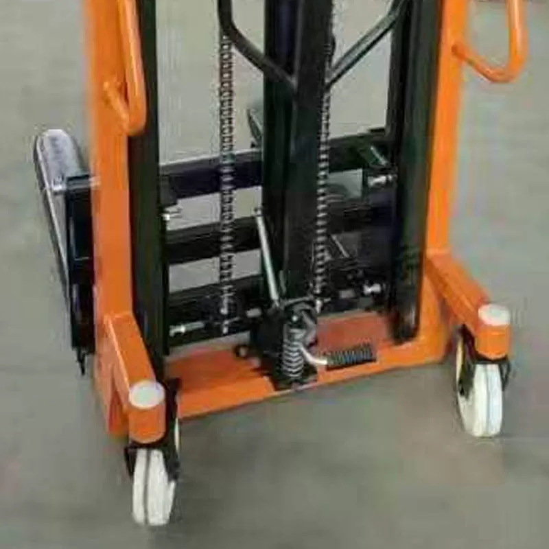 Carretilla elevadora apiladora de palets autocargable de 1T con alta elevaci&oacute;n, apiladora de palets manual, carretilla elevadora manual