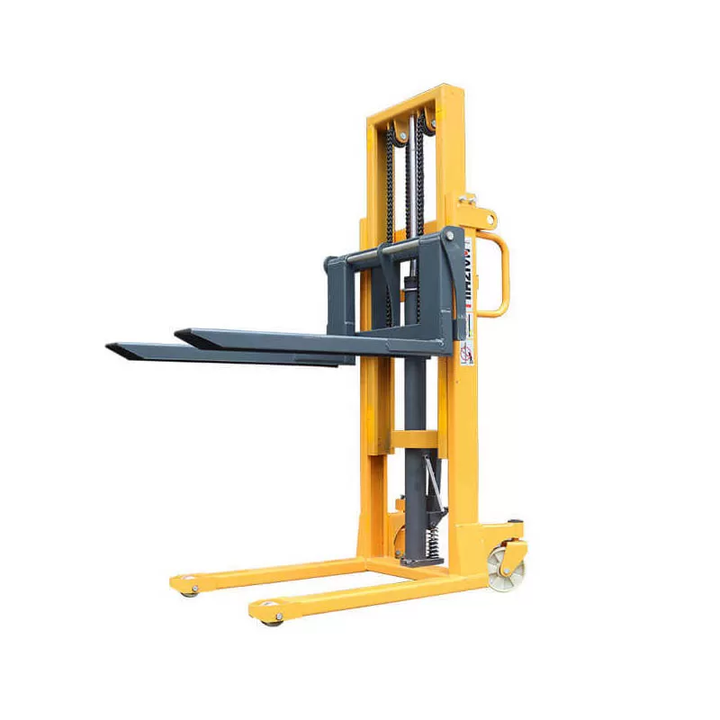 Warehouse material handling equipment / Manual stacker crane, manual forklift stacker crane 2 tons