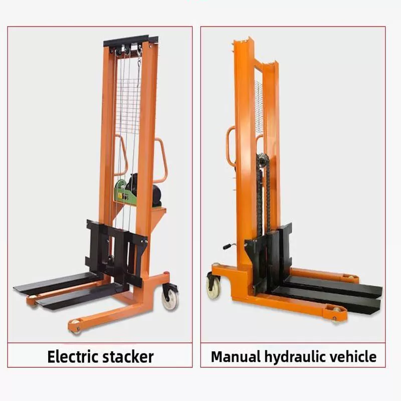 Carretilla elevadora hidr&aacute;ulica manual/el&eacute;ctrica, carretilla de carga y descarga peque&ntilde;a, carretilla elevadora manual