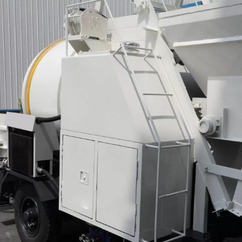 Customized concrete pump, diesel-powered, small, portable hydraulic concrete mixer and concrete pump.