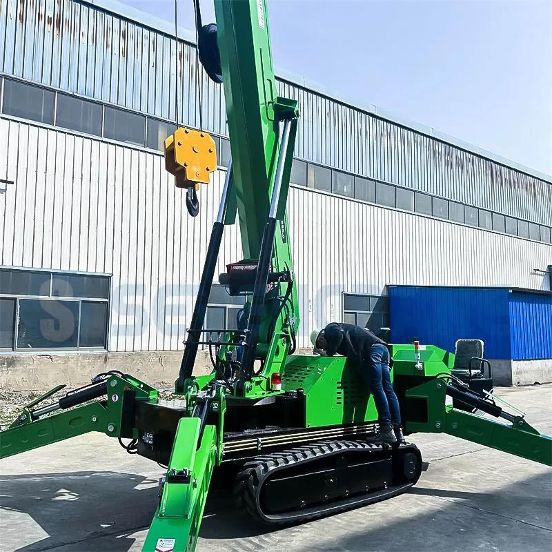 Miniature electric hydraulic car cranes and mobile crawler cranes: experts for working in confined spaces.