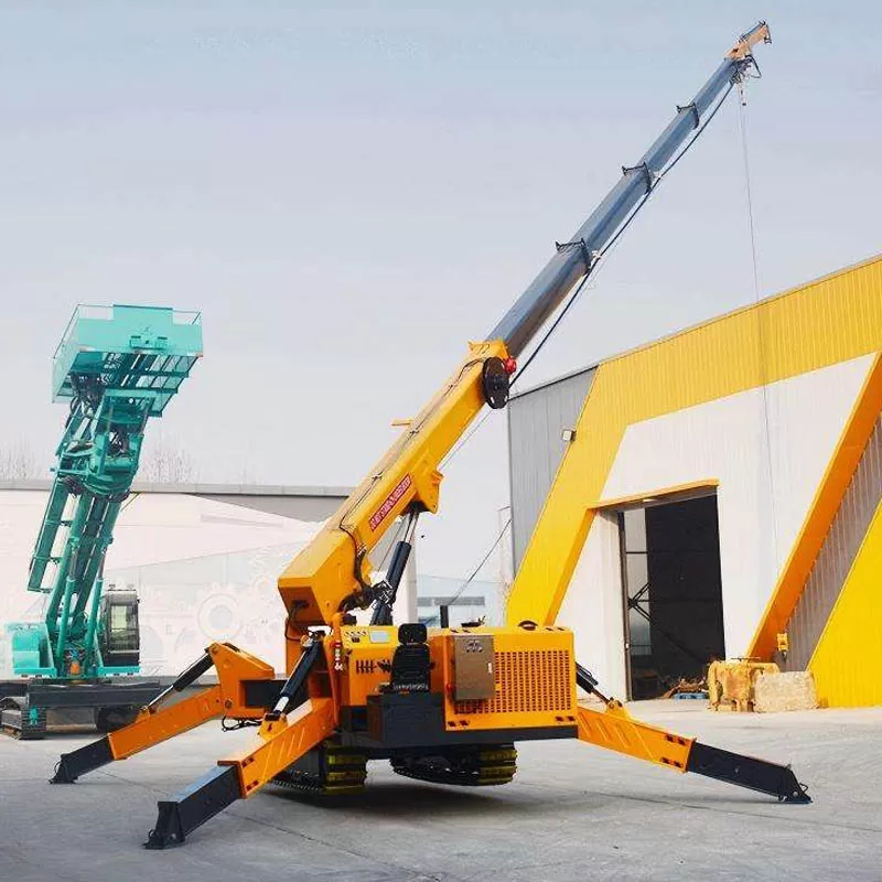 Construction small telescopic boom remote control 5-ton mini spider crane lifting spider crane