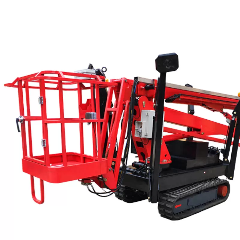 16m/18m Rotating Basket Electric Aerial Work Platform with Adjustable Crawler Tracks and Spider Boom Lift