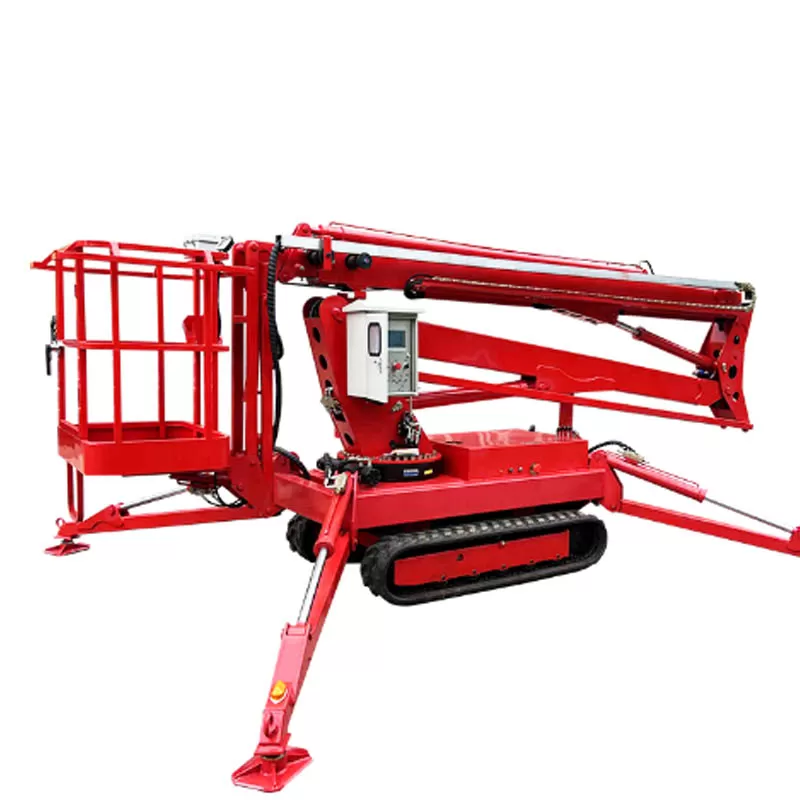 16m/18m Rotating Basket Electric Aerial Work Platform with Adjustable Crawler Tracks and Spider Boom Lift