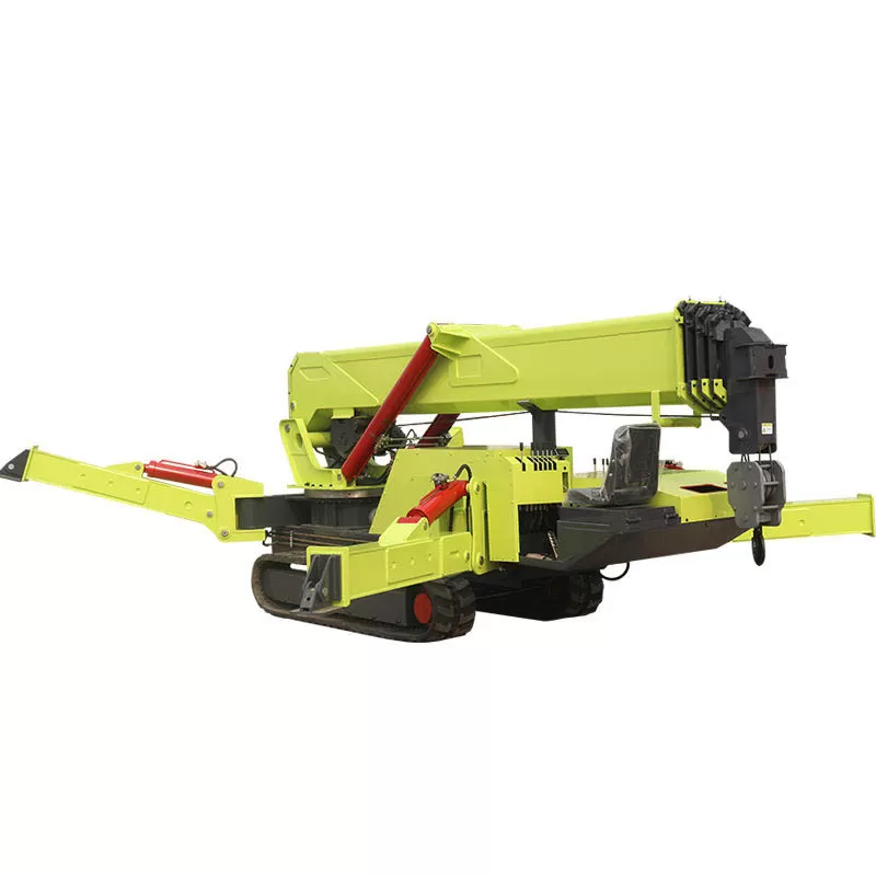 8-ton mini spider crawler crane mobile construction equipment with engine and gearbox core components.
