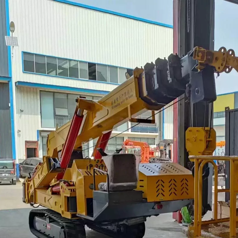 High-performance miniature spider crane series (3T, 5T, 8T) with core engine and gearbox components.