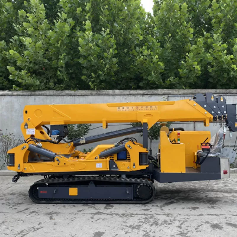 New 5-ton portable spider crane with mini crawler tracks for construction and manufacturing, featuring a powerful engine and gear motor.