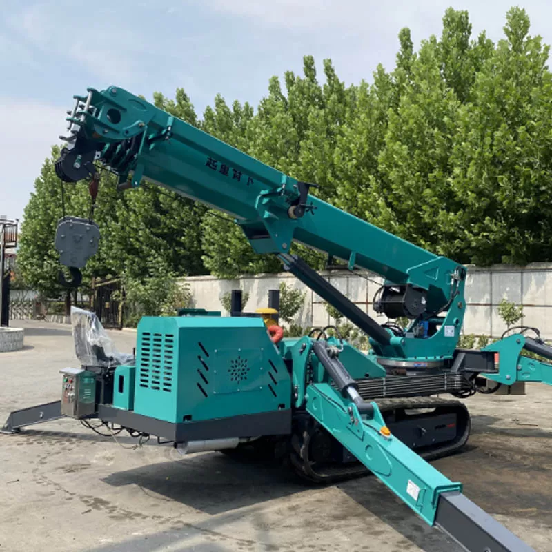 8-ton spider crane, mobile, dual power (electric and hydraulic), manual and remote control, 8t spider crane - New product
