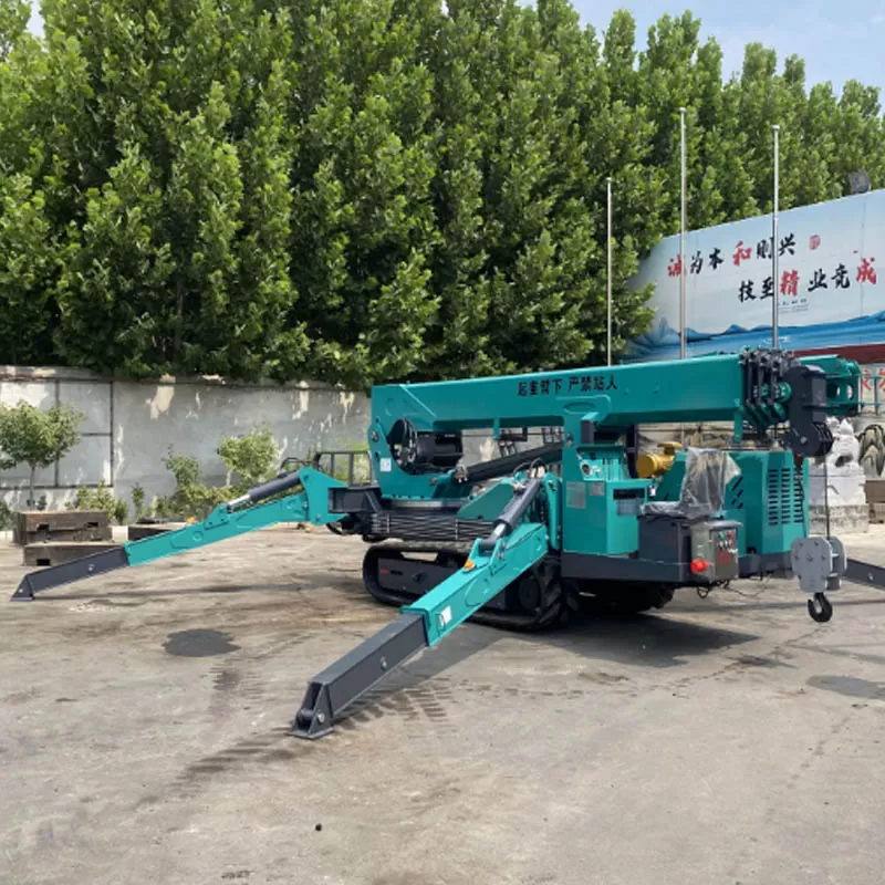 8-ton spider crane, mobile, dual power (electric and hydraulic), manual and remote control, 8t spider crane - New product