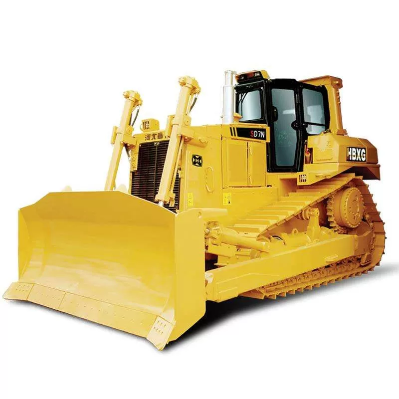 Top HBXG 320HP SD8N crawler bulldozer with 11cbm capacity, high-power bulldozer with straight blade.