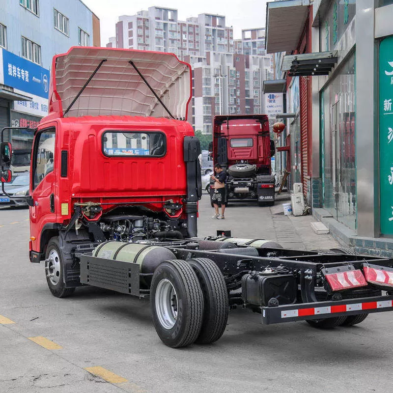 Chasis de cami&oacute;n de carga peque&ntilde;o, motor de gasolina, 150 caballos de fuerza, tanque de gasolina, gran autonom&iacute;a, norma de emisiones Euro VI.