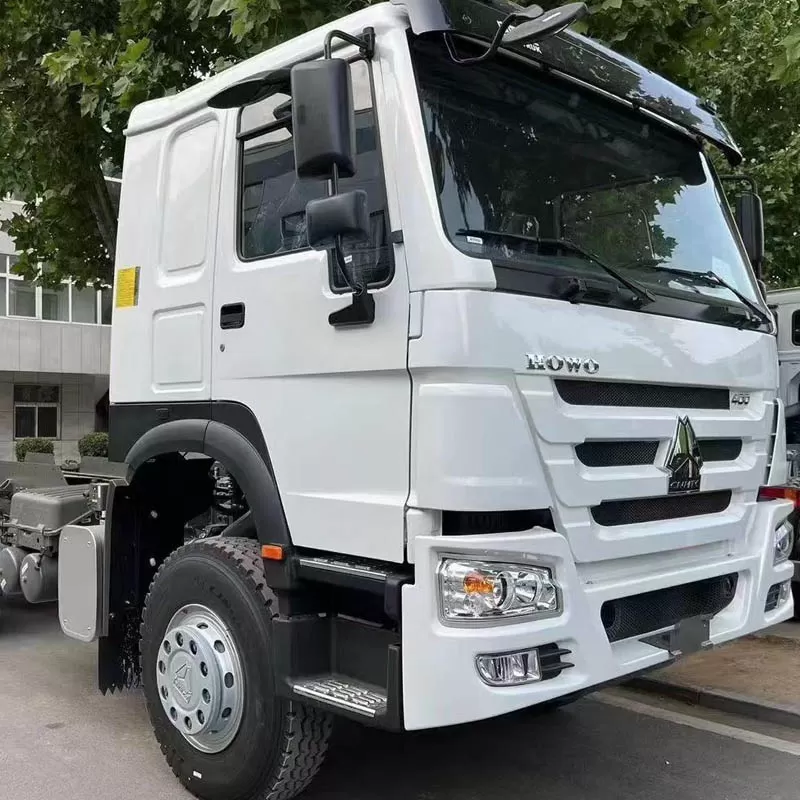 Used China National Heavy Duty Truck (CNHTC) HOWO 6x4 Diesel Tractor Unit from Shandong, China, equipped with a Weichai engine.