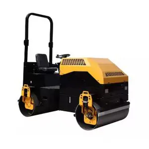 Mini rodillo vibratorio de rueda doble de 20 kW, 0,6 toneladas y 30 kilonewtons de China
