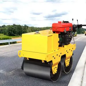 Rodillo vibratorio pequeño de una sola rueda de 4,5 kW, 500 kg y 25 kN de China