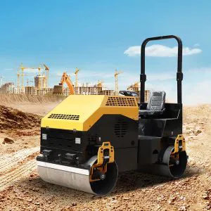 Micro rodillo vibratorio de doble rueda de acero de 20 kW, 3 toneladas y 35 kN de China