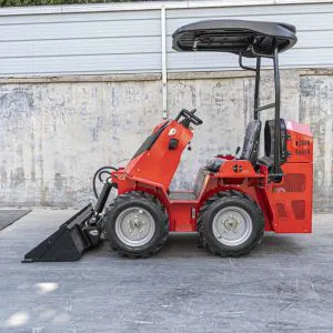 Cargadora compacta de ruedas con motor diésel de 0,8 toneladas de China