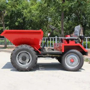 Camión volquete de jardín de cuatro ruedas con motor diésel de China