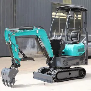Miniexcavadora de cadenas de 1000 kg, 8,6 kW y 0,025 m³ de China