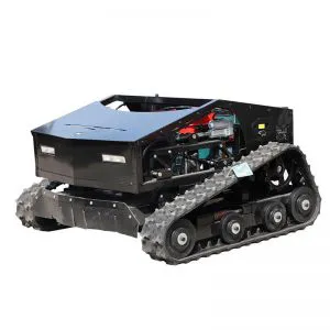 Cortacésped de control remoto sobre orugas, China, 24 V, 452 CC.