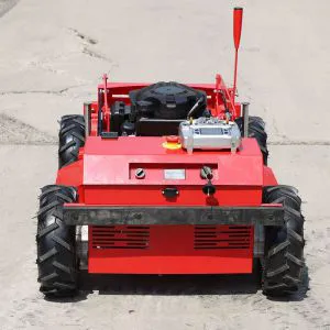 Cortacésped con control remoto y ruedas, China, 12 V, 200 cc.