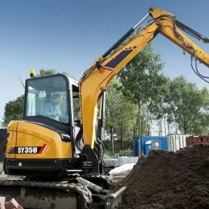SY35C Brand New Tracked Excavator, 3.5-ton excavating equipment, with spare parts, high quality.