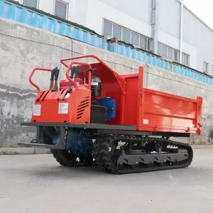 Hot-selling tracked dump truck, mining hydraulic diesel dump truck, 1.2-ton tracked all-terrain dump truck for orchards.