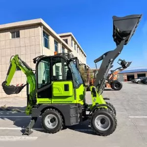 Mini backhoe loader, with heavy-duty 4x4 backhoe loader for construction use.