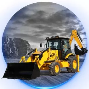 Retroexcavadora de 2 toneladas y 75 hp, retroexcavadora de ruedas para construcci&oacute;n