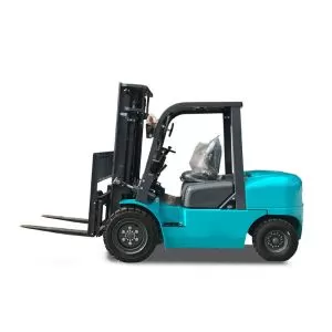 Mini Warehouse Forklift, 1-ton and 1.5-ton diesel forklifts available, with optional mast heights.