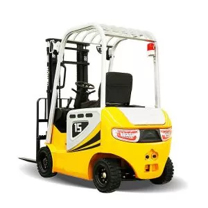 رافعة شوكية كهربائية تعمل ببطارية 48 فولت، رافعة شوكية كهربائية بوزن موازن سعة 1 طن/1.5 طن، ذات 4 عجلات