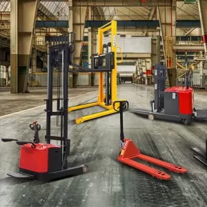 Warehouse handling equipment: electric lifting platform, stacker, pallet truck, walkie-talkie, forklift, electric stacker, truck