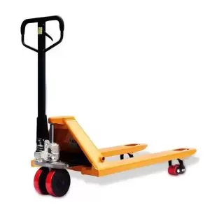 Carretilla hidr&aacute;ulica manual de China con ruedas de nailon de 1,5 a 2,5 a 2500 kg, transpaleta elevadora