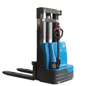 Mini self-assembly electric intercom pallet stacker, semi-electric straddle lift stacker forklift