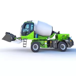 Free shipping. Large capacity fully automatic self-loading engine-powered concrete mixer truck. High working efficiency.